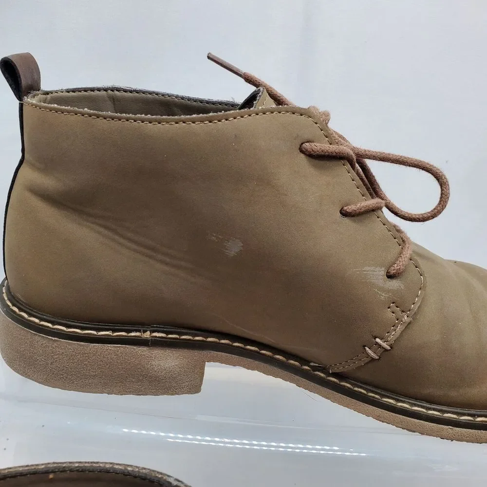 Goodfellow Mens Beige Shoes Size 9.5 Lace-Up Mid Ankle Boot‎ Chukka Style